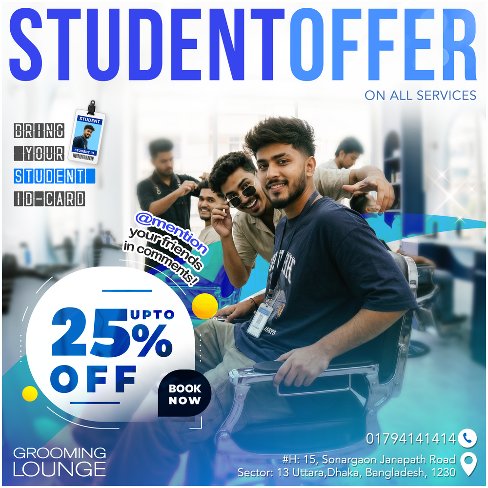 Student Offer — up to 25% off on all services with student ID